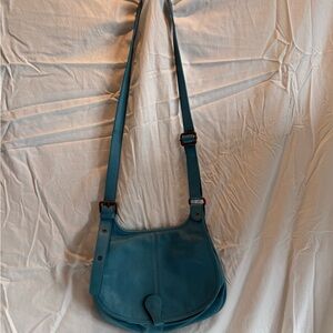 Crossbody Teal Genuine Leather Purse